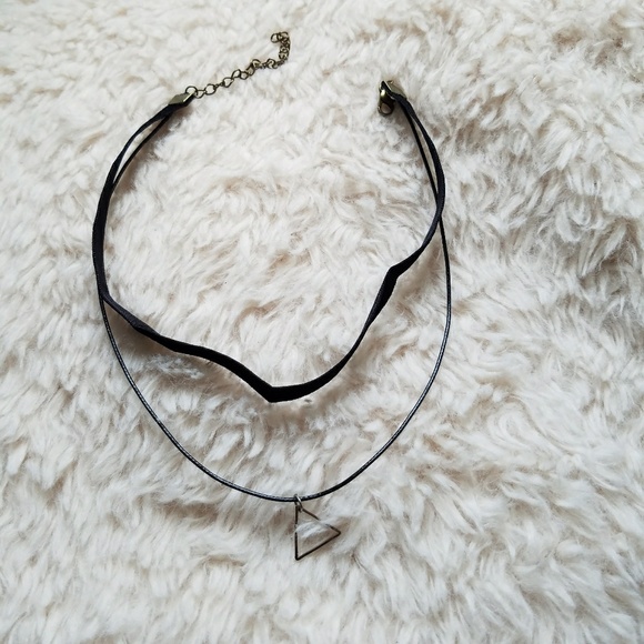 NWT Double Layer Triangle Choker - Picture 2 of 2